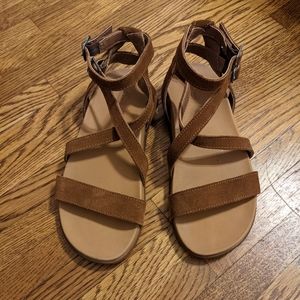 Brown Suede Strappy Sandal